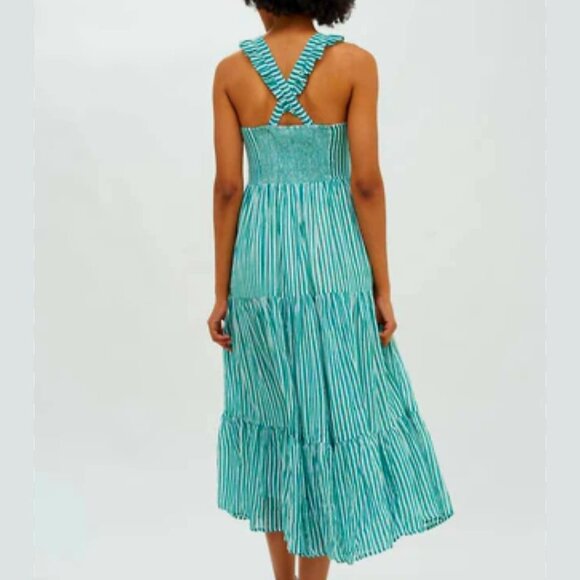 Oliphant Sleeveless Striped Maxi Dress - New with Tags - Picture 2 of 7